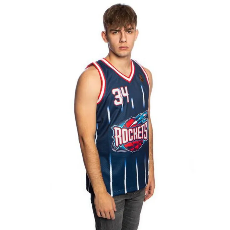 Houston Rockets Hakeem Olajuwon 1996-97 Hardwood Classics Swingman Road Jersey by Mitchell & Ness