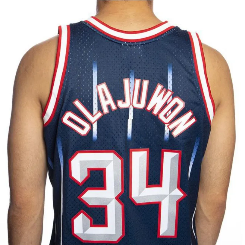 Houston Rockets Hakeem Olajuwon 1996-97 Hardwood Classics Swingman Road Jersey by Mitchell & Ness
