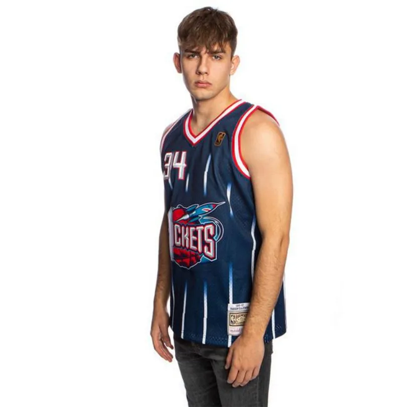Houston Rockets Hakeem Olajuwon 1996-97 Hardwood Classics Swingman Road Jersey by Mitchell & Ness
