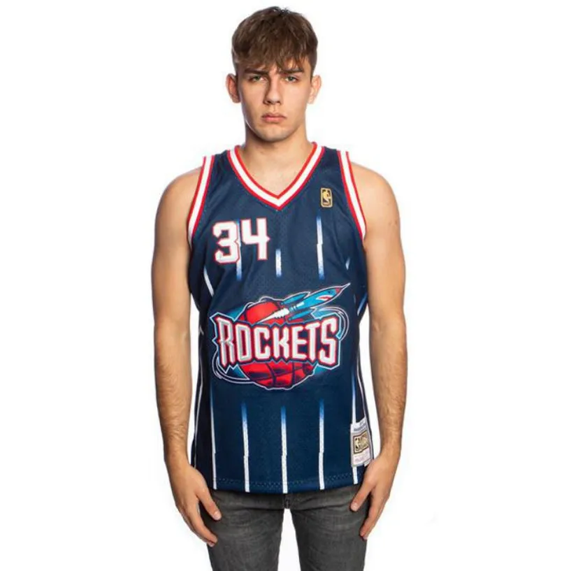 Houston Rockets Hakeem Olajuwon 1996-97 Hardwood Classics Swingman Road Jersey by Mitchell & Ness