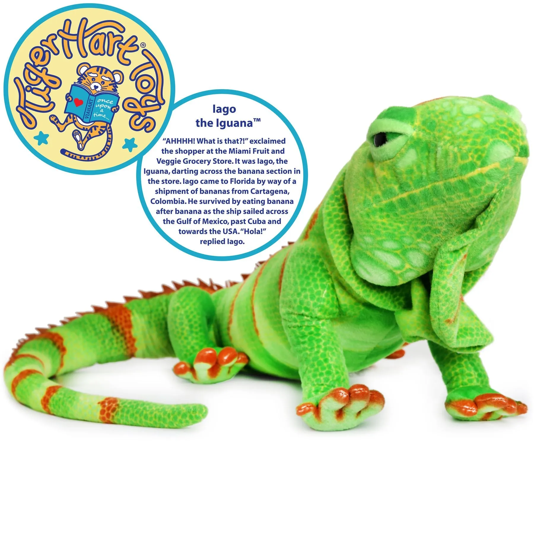 Ignacio The Iguana | 75 Inch Stuffed Animal Plush | By TigerHart Toys