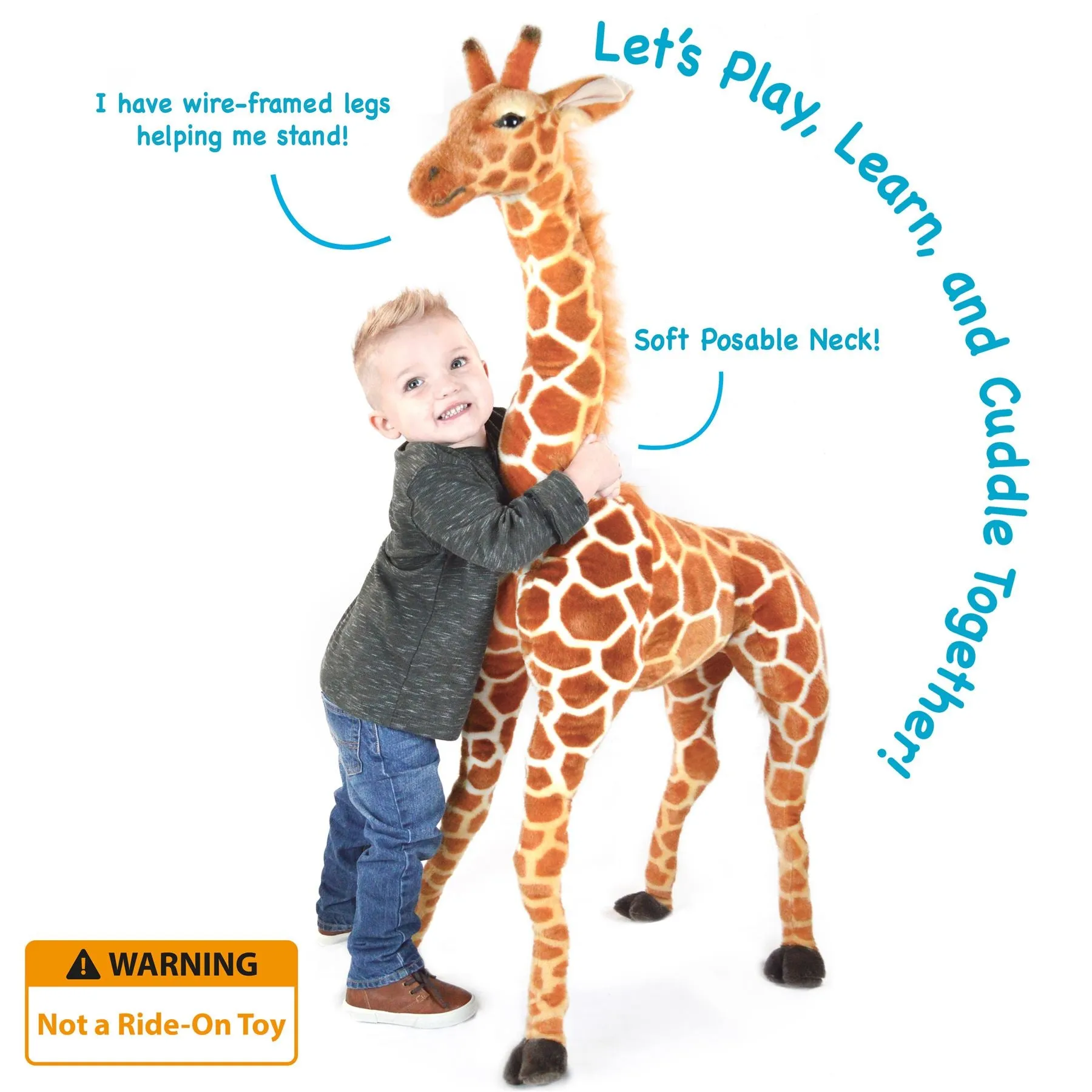 Jani The Savannah Giraffe | 52 Inch Stuffed Animal Plush | By TigerHart Toys