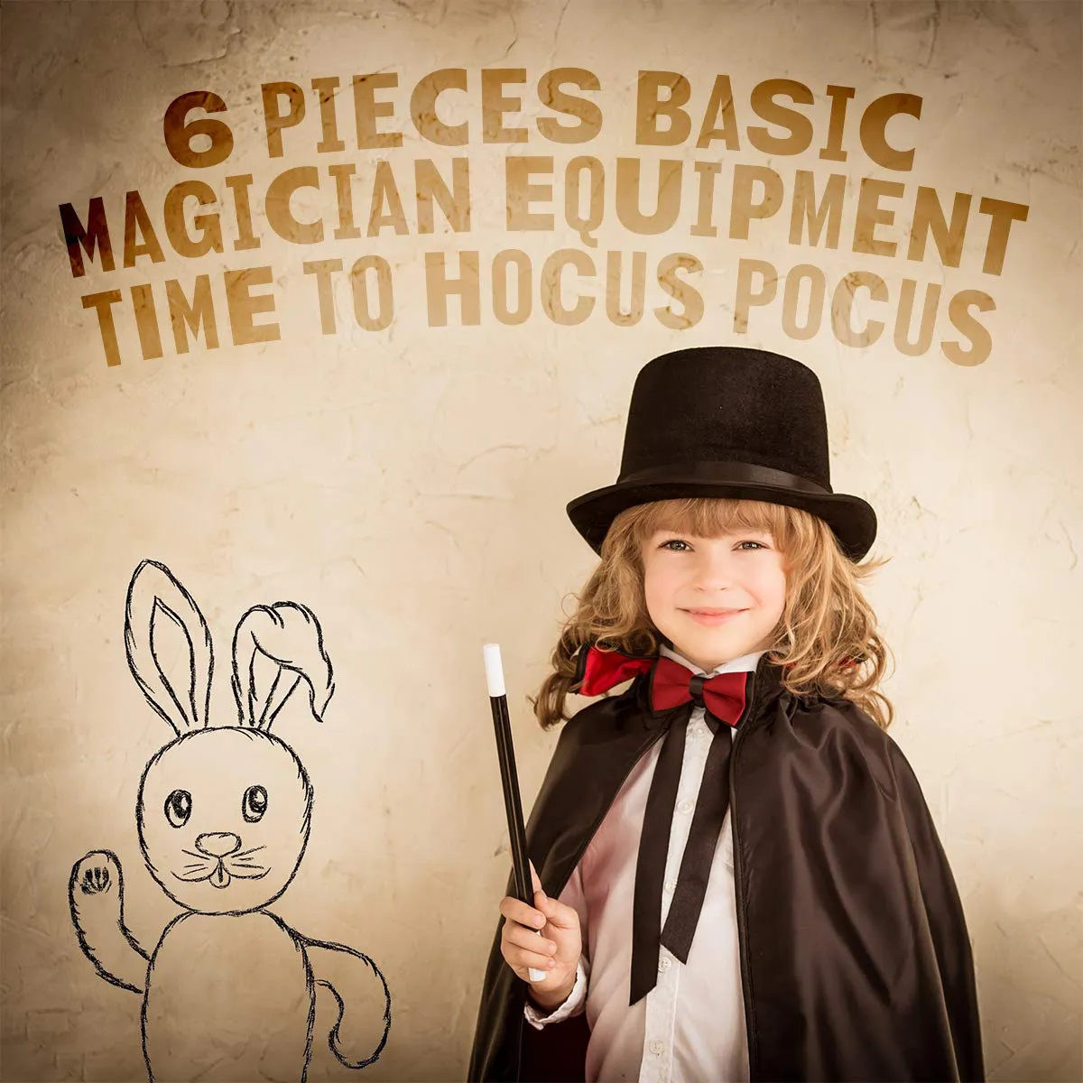 Kicko Magic Playset - 6 Pack Basic Magician Equipment - Wand, Deck of Cards, String, Ideal