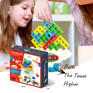 Kids Adults Puzzle Toy Balance Stacking Board Games Kids Adults Tower Block Toys For Family Parties Travel Games Boys Girls Puzzle Buliding Blocks Toy