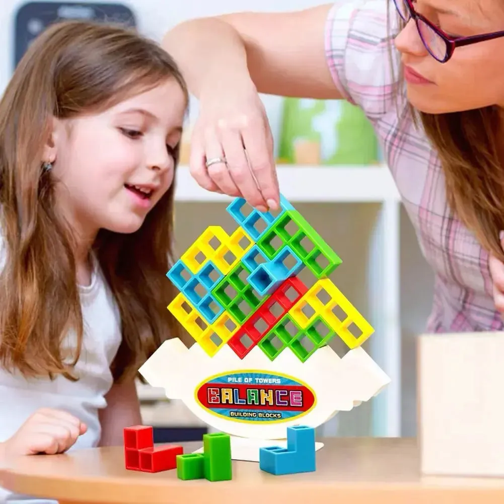 Kids Adults Puzzle Toy Balance Stacking Board Games Kids Adults Tower Block Toys For Family Parties Travel Games Boys Girls Puzzle Buliding Blocks Toy
