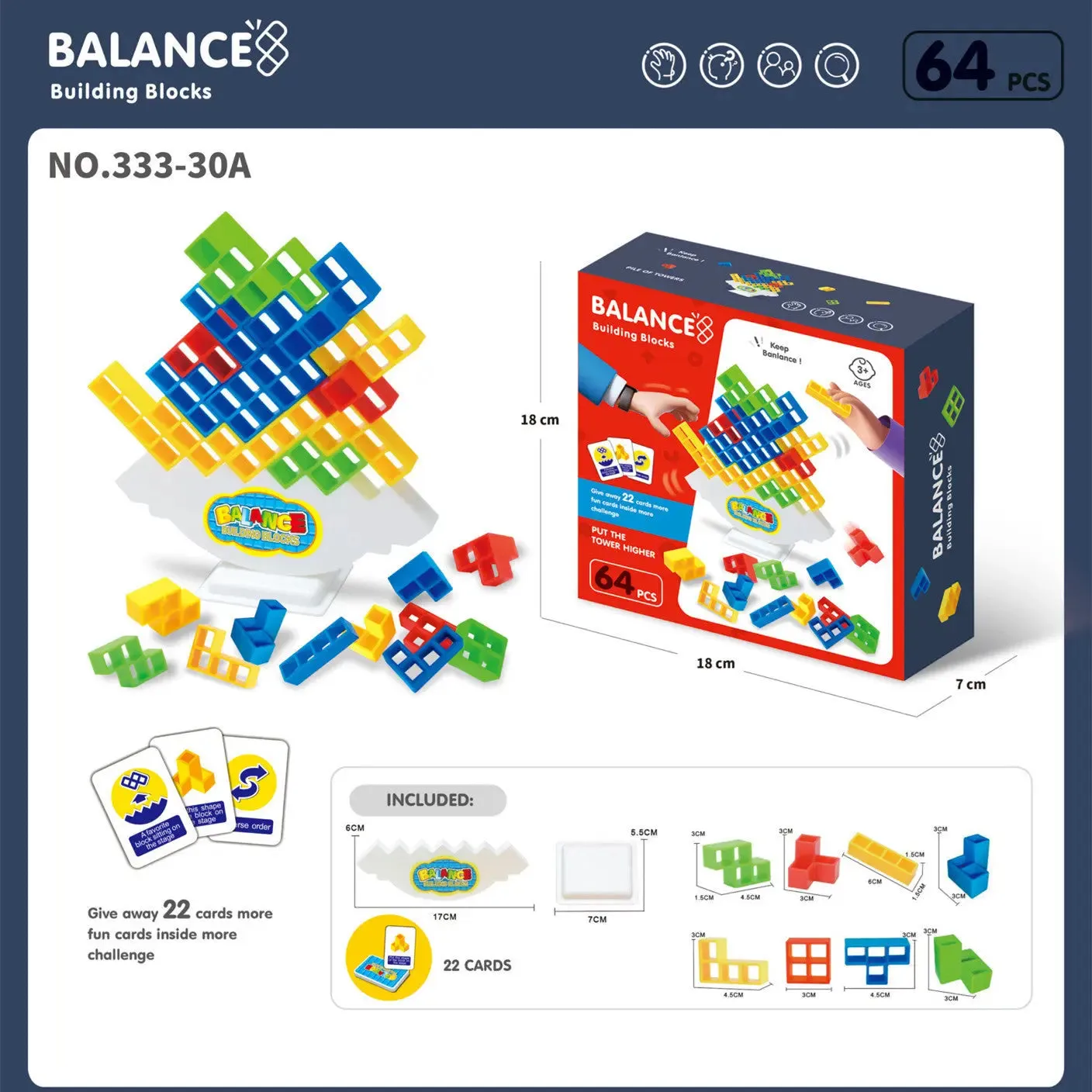 Kids Adults Puzzle Toy Balance Stacking Board Games Kids Adults Tower Block Toys For Family Parties Travel Games Boys Girls Puzzle Buliding Blocks Toy