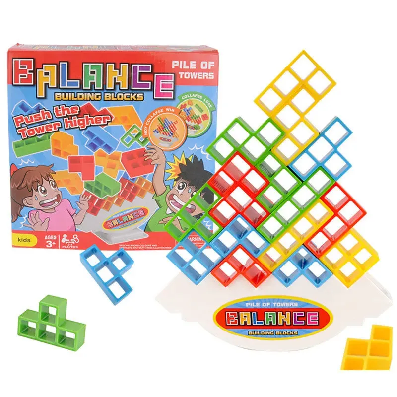 Kids Adults Puzzle Toy Balance Stacking Board Games Kids Adults Tower Block Toys For Family Parties Travel Games Boys Girls Puzzle Buliding Blocks Toy
