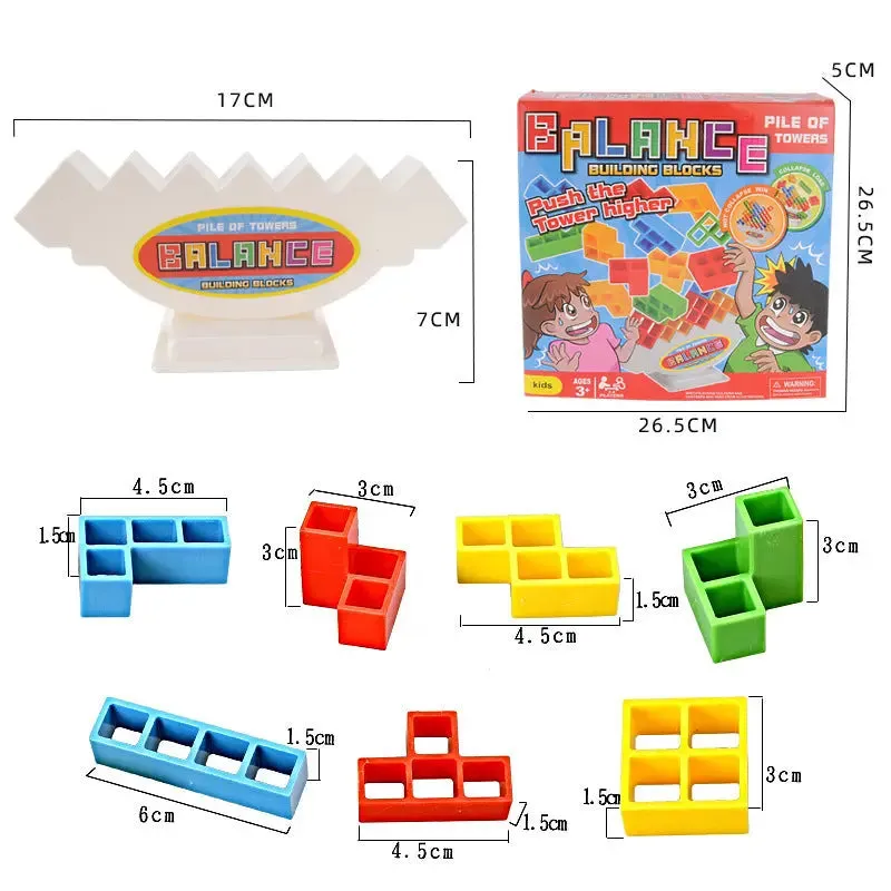 Kids Adults Puzzle Toy Balance Stacking Board Games Kids Adults Tower Block Toys For Family Parties Travel Games Boys Girls Puzzle Buliding Blocks Toy