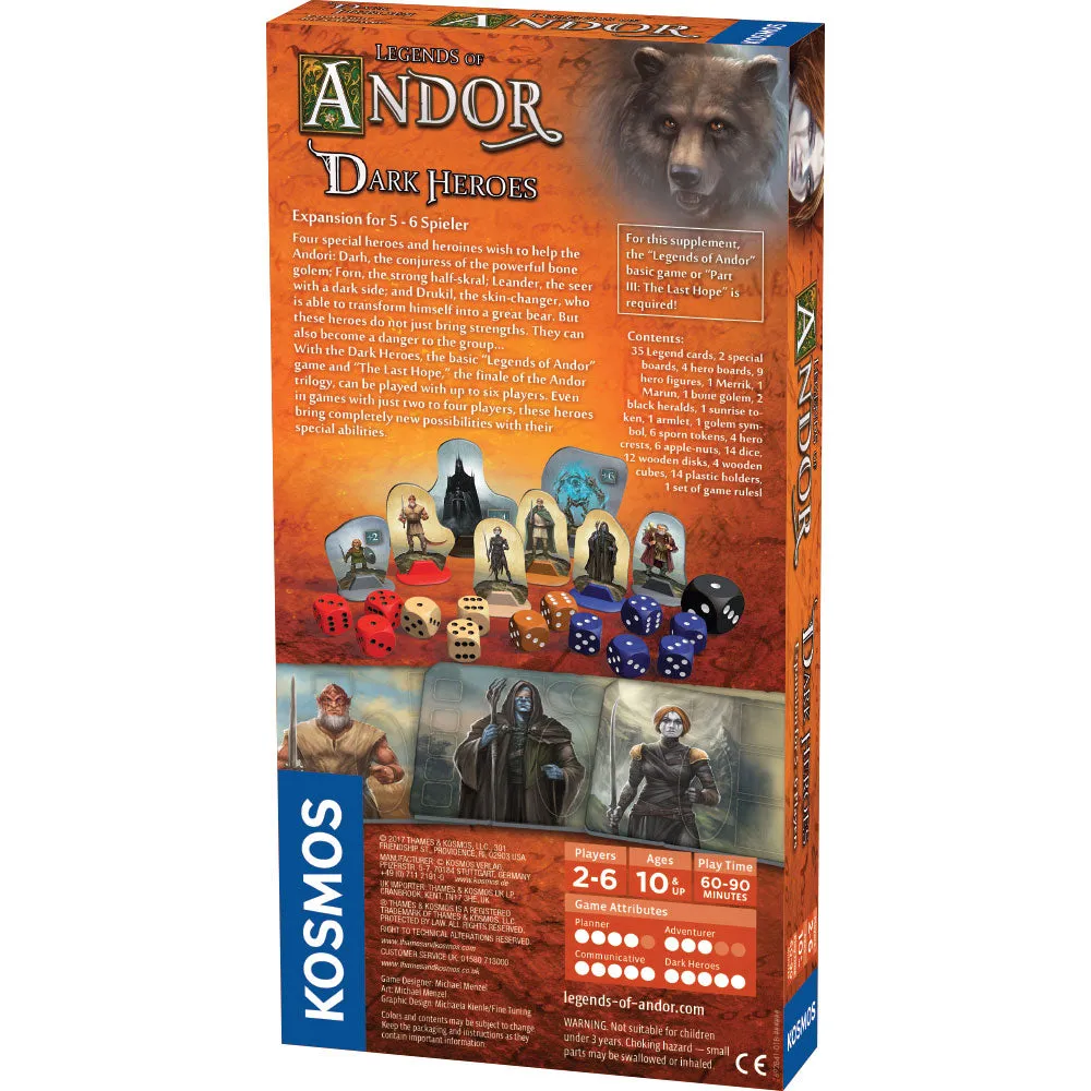 Legends of Andor: Dark Heroes (Expansion Pack)