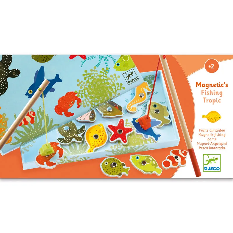 Magnetic Fishing Tropical, Djeco Wooden Toddler Game