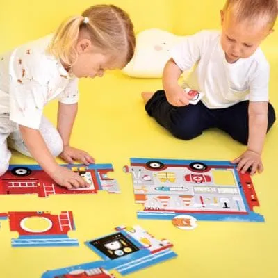 Make-a-Match Puzzle: Fire Truck