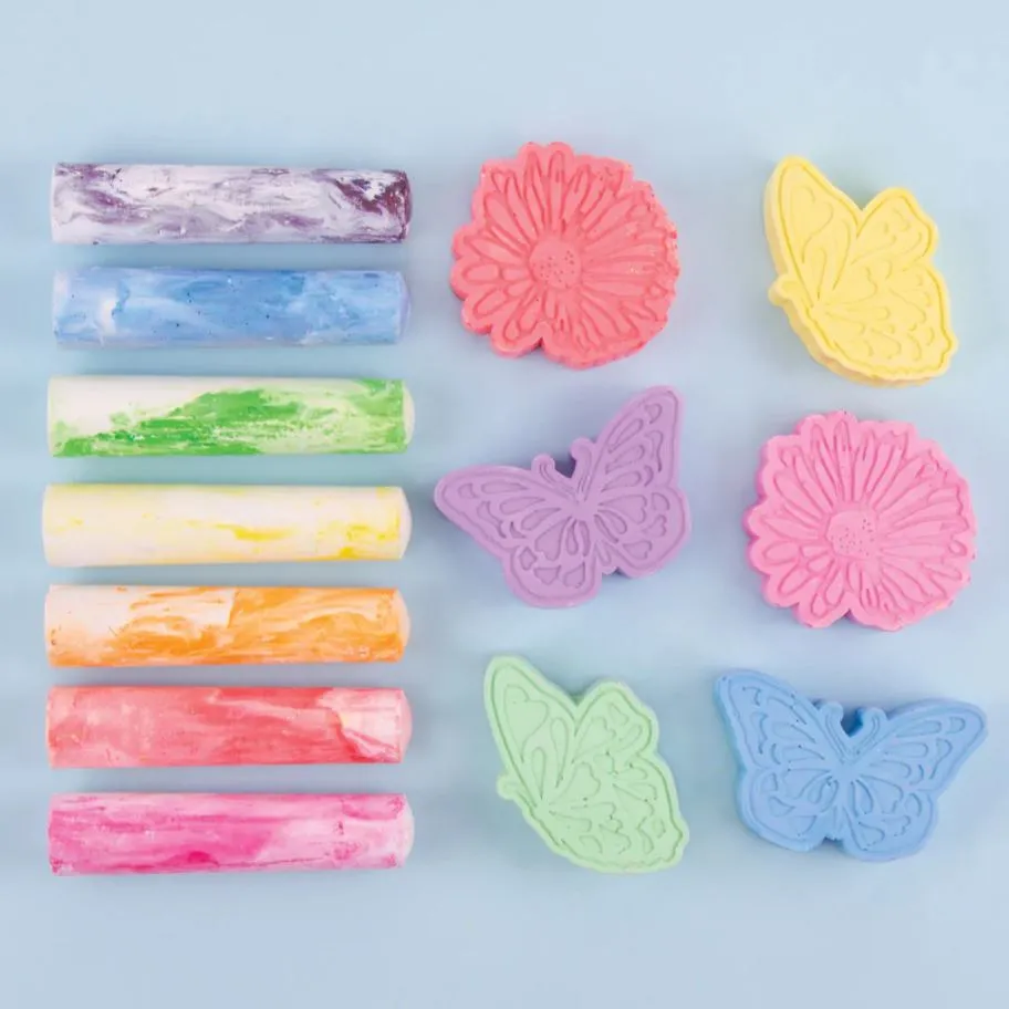 Make It Real Three Cheers For Girls Butterfly Garden Chalk Set