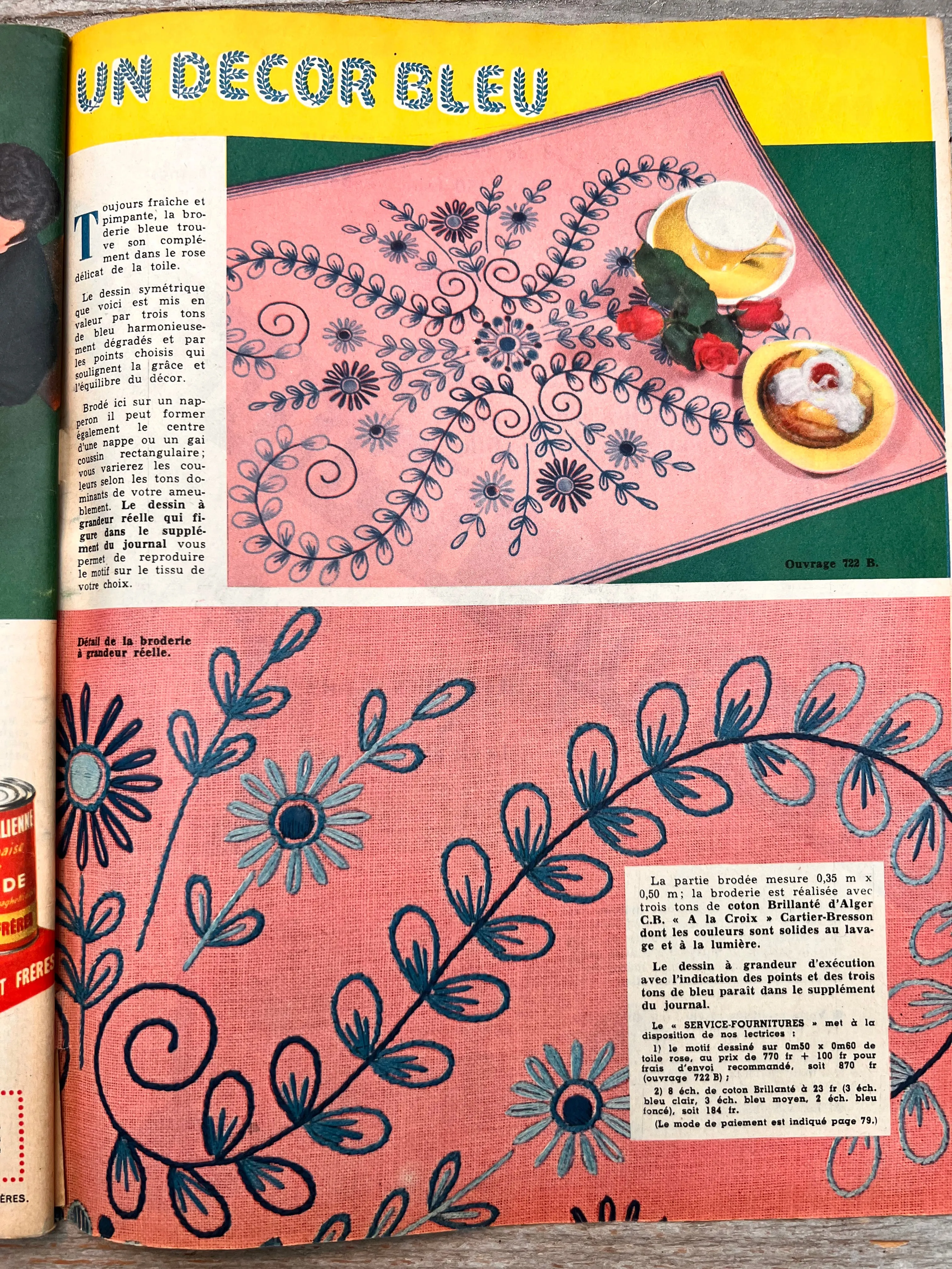 March 1959 French Women's Magazine Femmes d'Aujourd'hui with Pattern