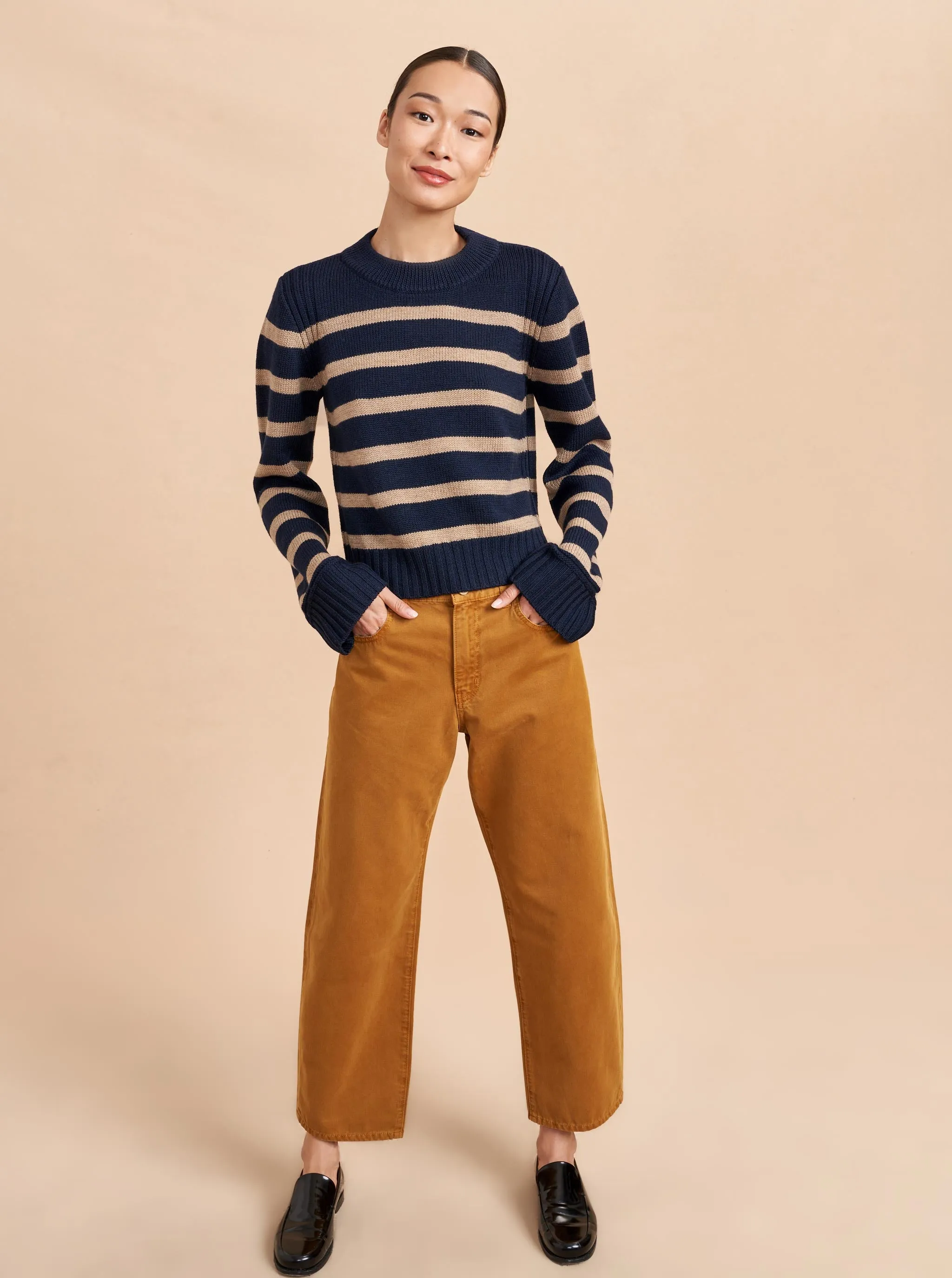 Marilyn Mid-Rise Barrel Twill Pant