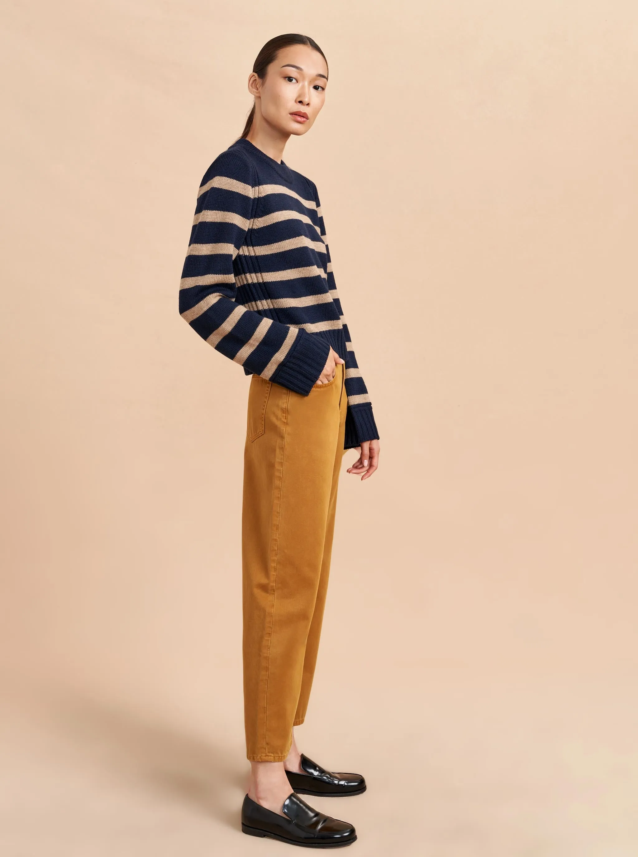 Marilyn Mid-Rise Barrel Twill Pant