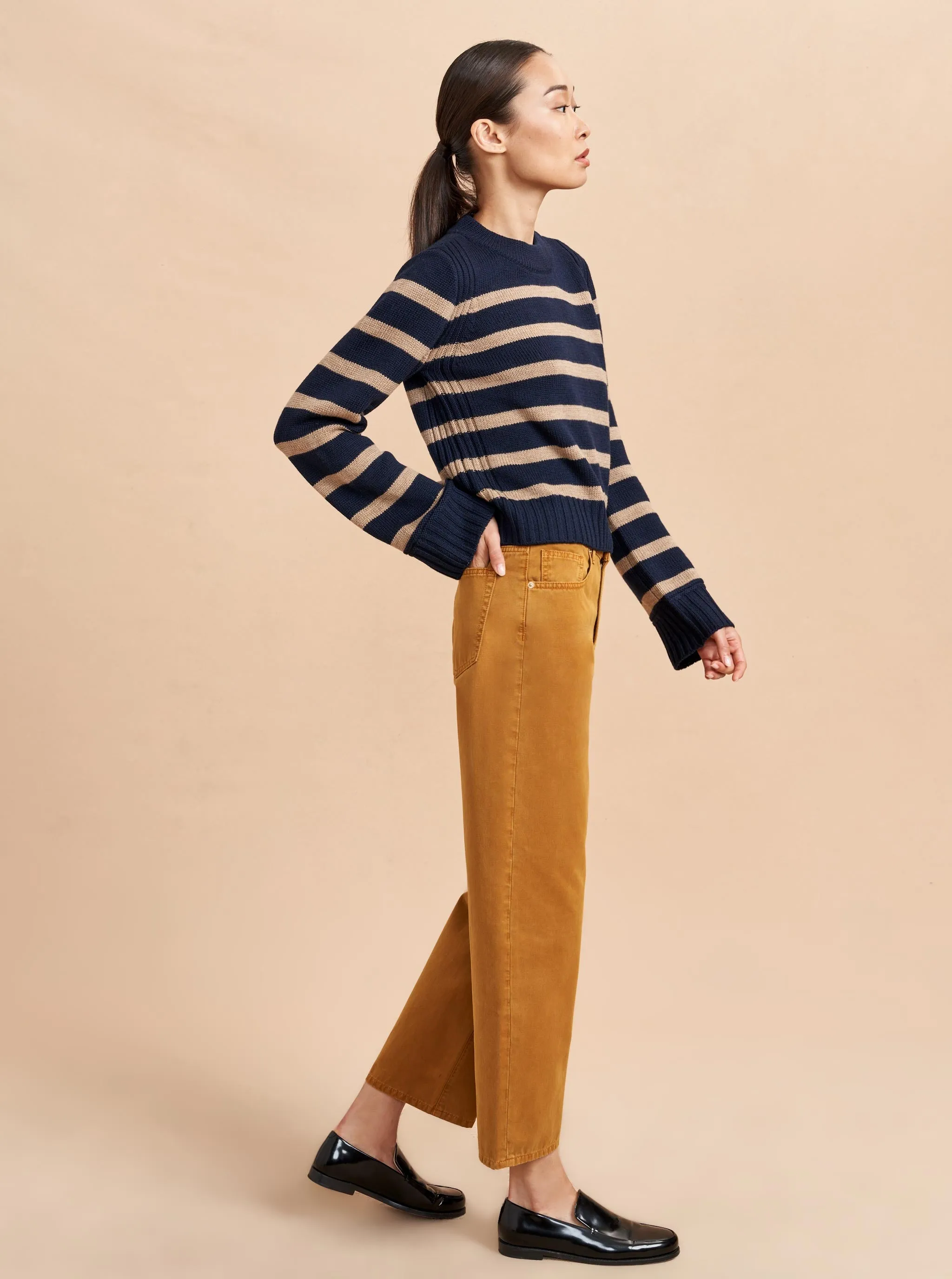 Marilyn Mid-Rise Barrel Twill Pant