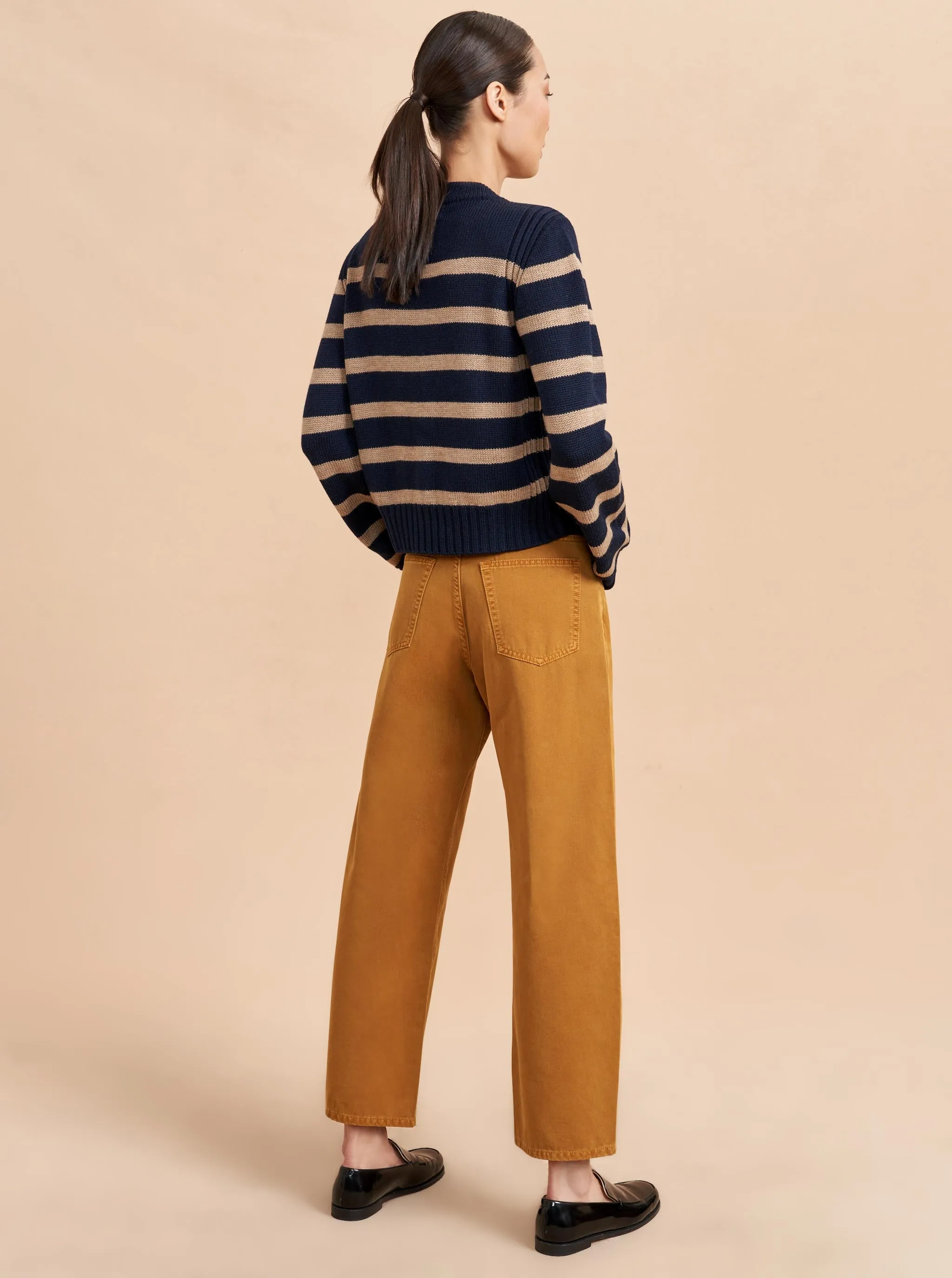 Marilyn Mid-Rise Barrel Twill Pant