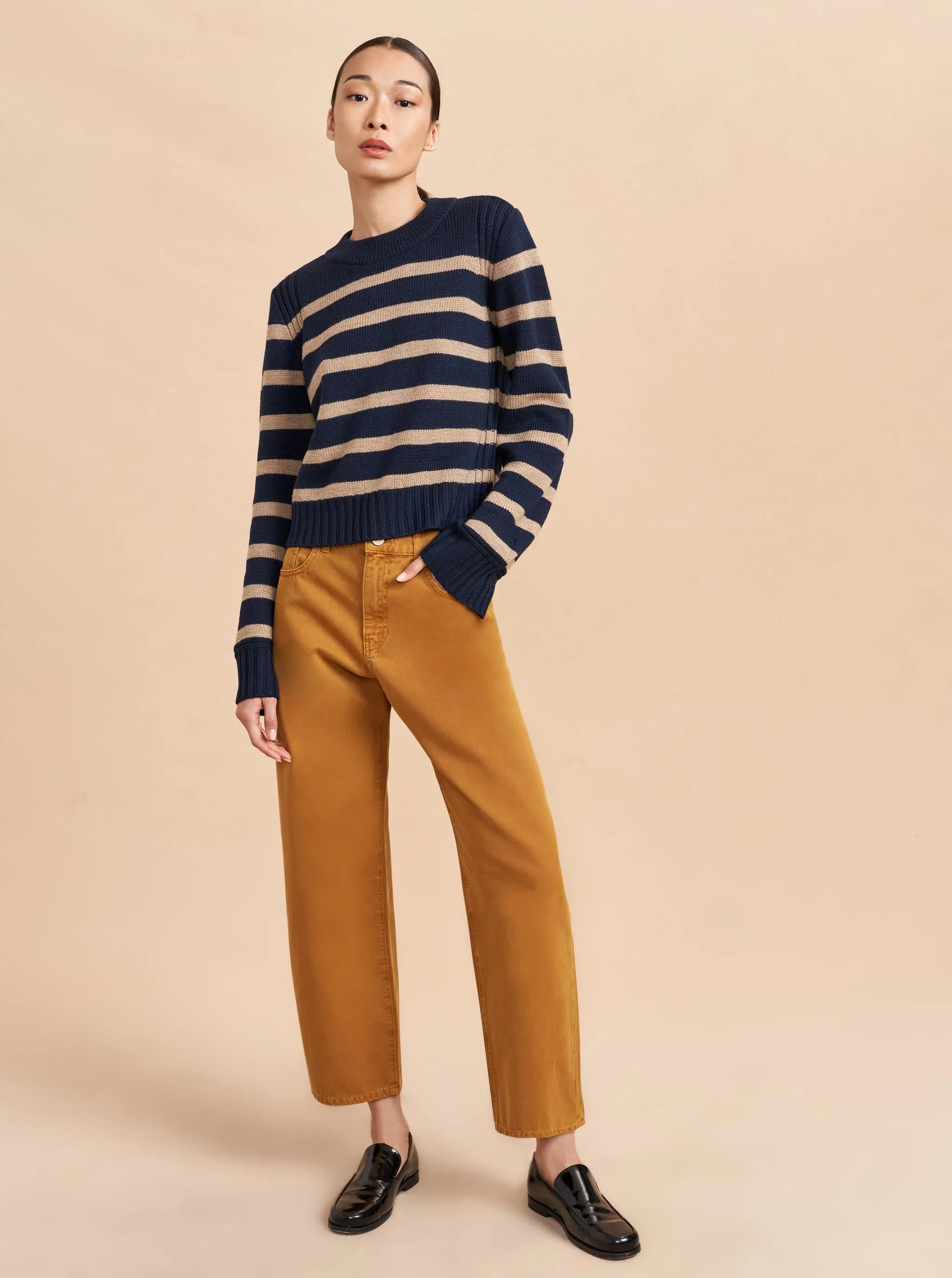 Marilyn Mid-Rise Barrel Twill Pant