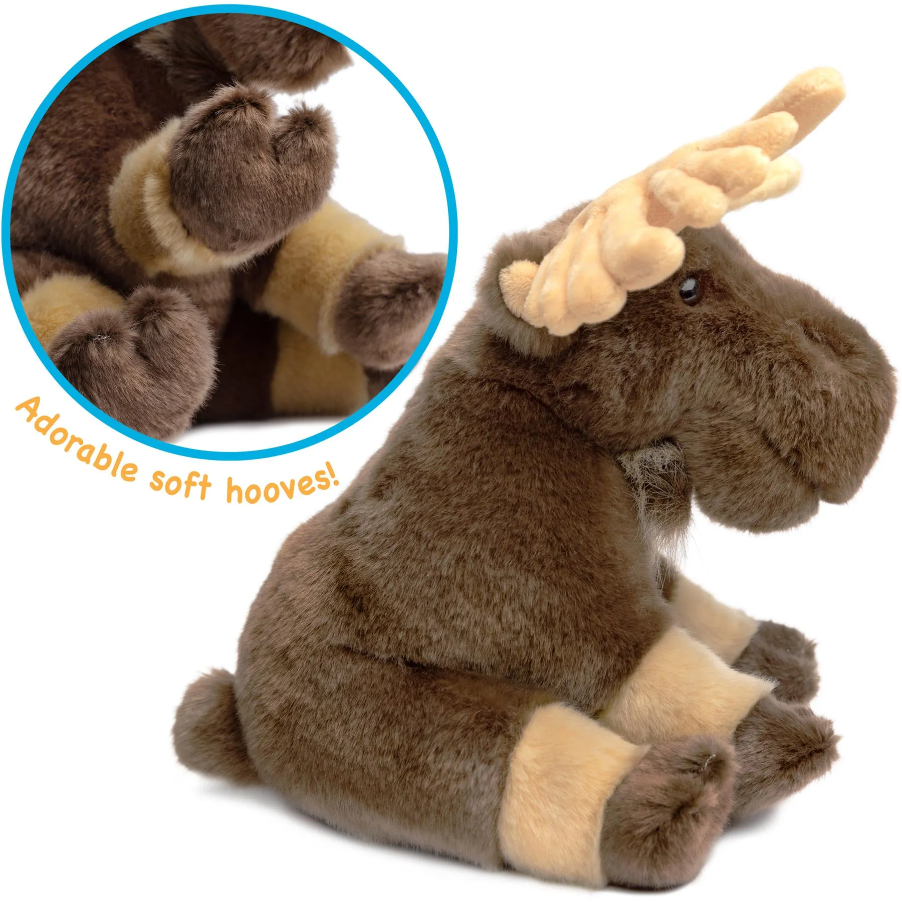 Martin The Moose | 11 Inch Stuffed Animal Plush | By TigerHart Toys
