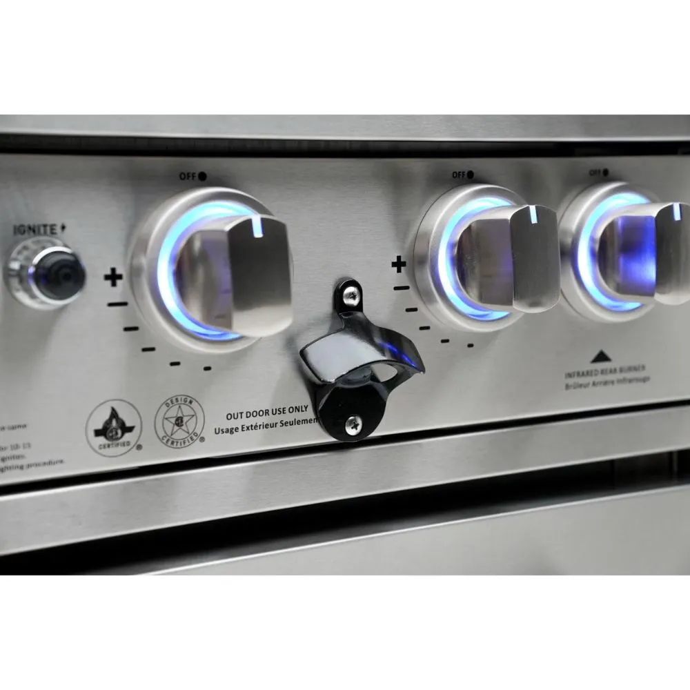 Mont Alpi MAi805-KEG Propane 6-Burner Island With Kegerator