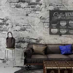 Nostalgic Brick Effect Wallpaper-Dark Grey (5.3 ㎡)