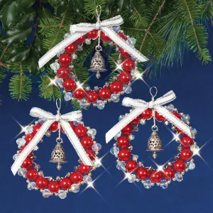 Nostalgic Christmas™ Ornament Kit - Red/White Wreaths