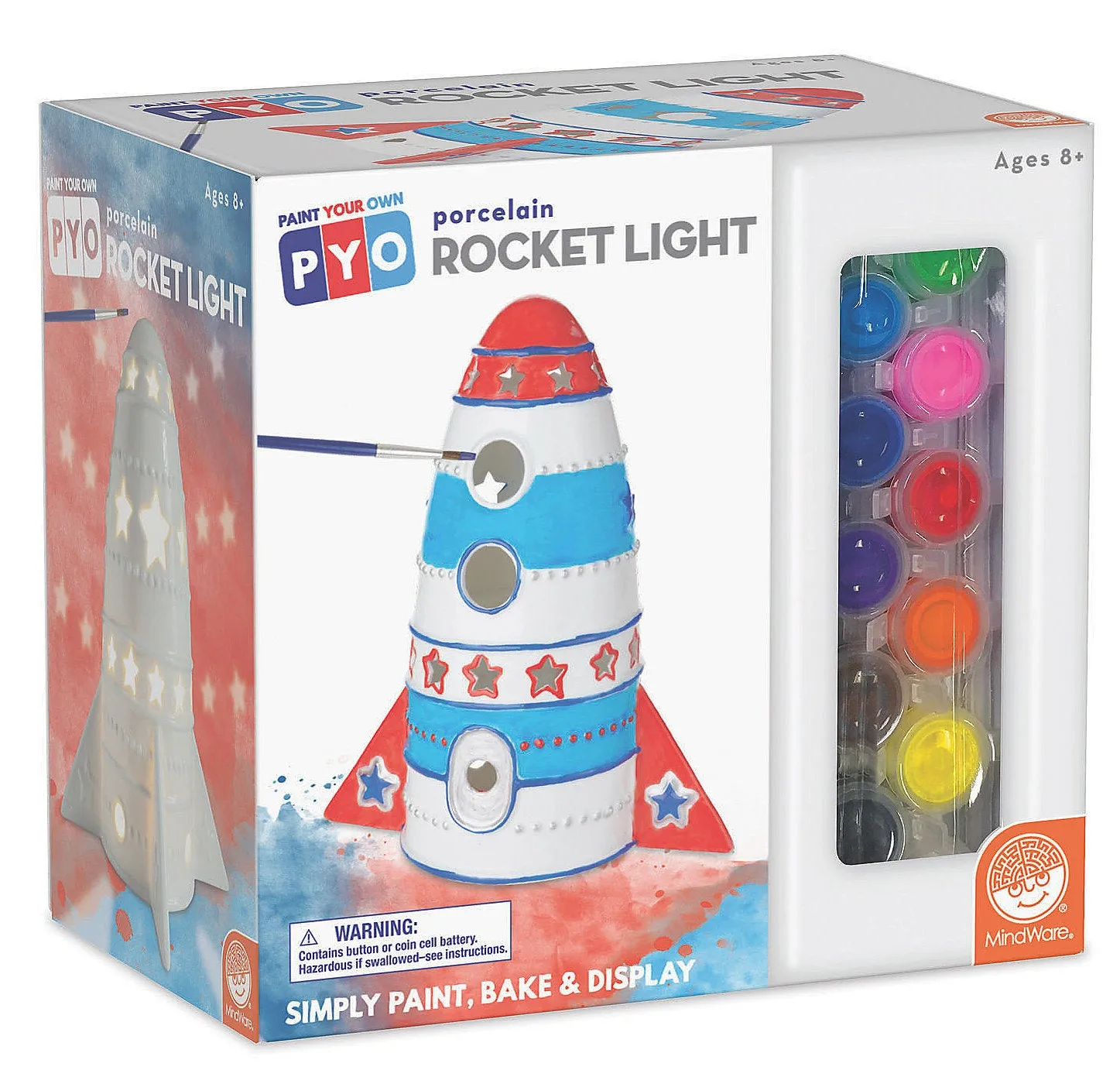 Paint Your Own Porcelain Rocket Light