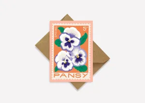 Pansy Greetings Card