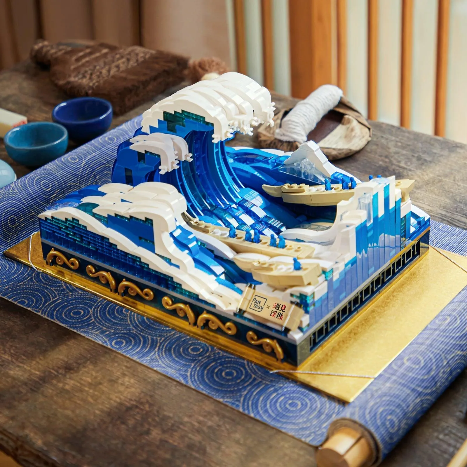 Pantasy UKIYO-E Kanagawa Surfing Brick Kit
