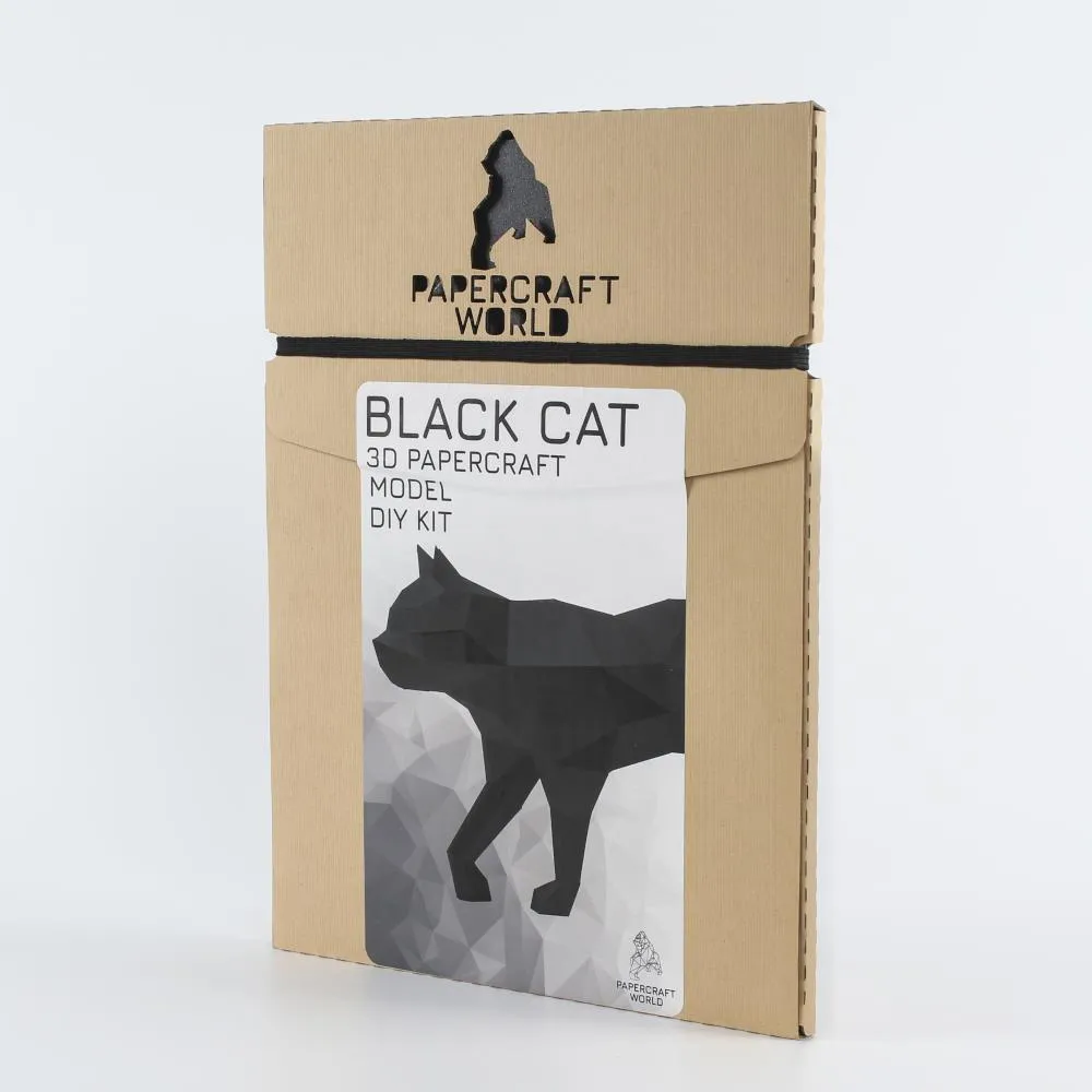 PaperCraft World 3D Model DIY Kit - Black Cat