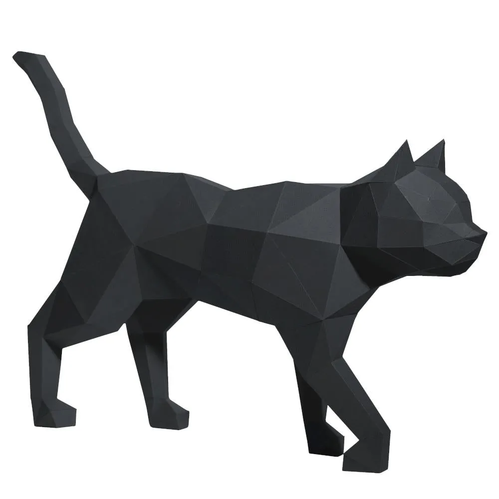 PaperCraft World 3D Model DIY Kit - Black Cat