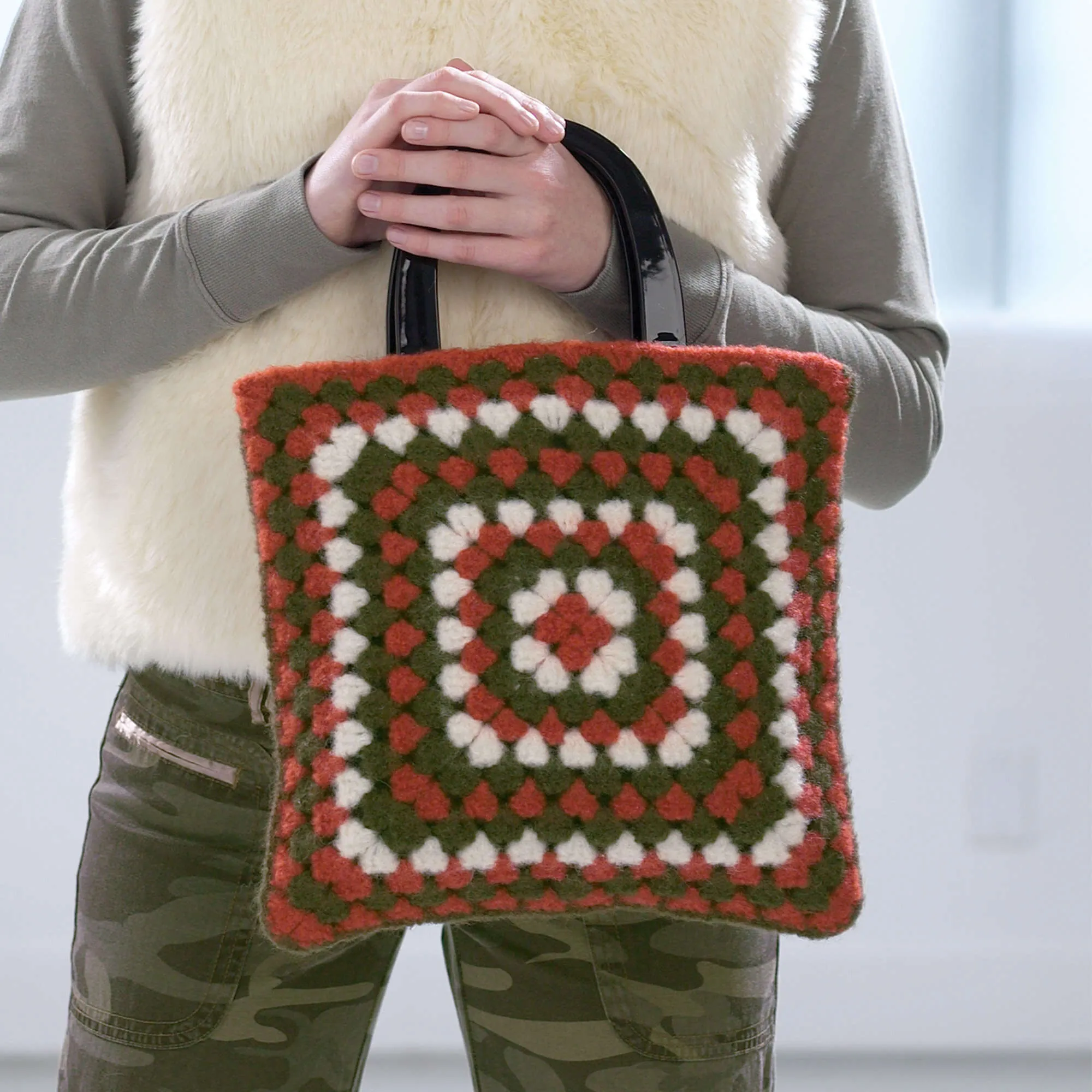 Patons Crochet Funky Felted Granny Bag
