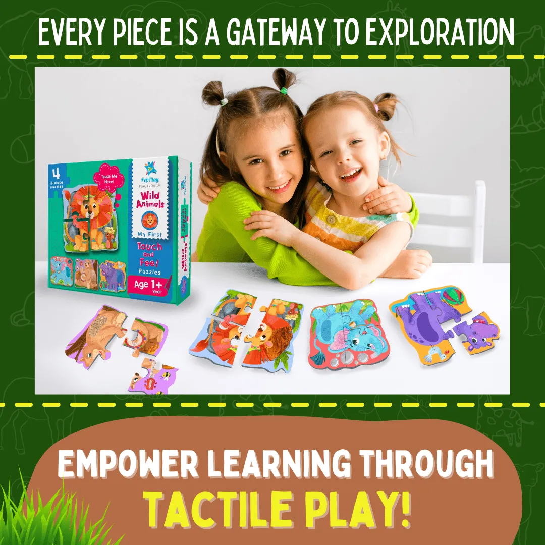 PepPlay My First Touch & Feel Puzzles - Wild Animals