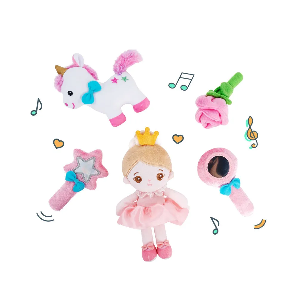 Personalized Baby's First Princess Castle Sensory Toy Plush Playset