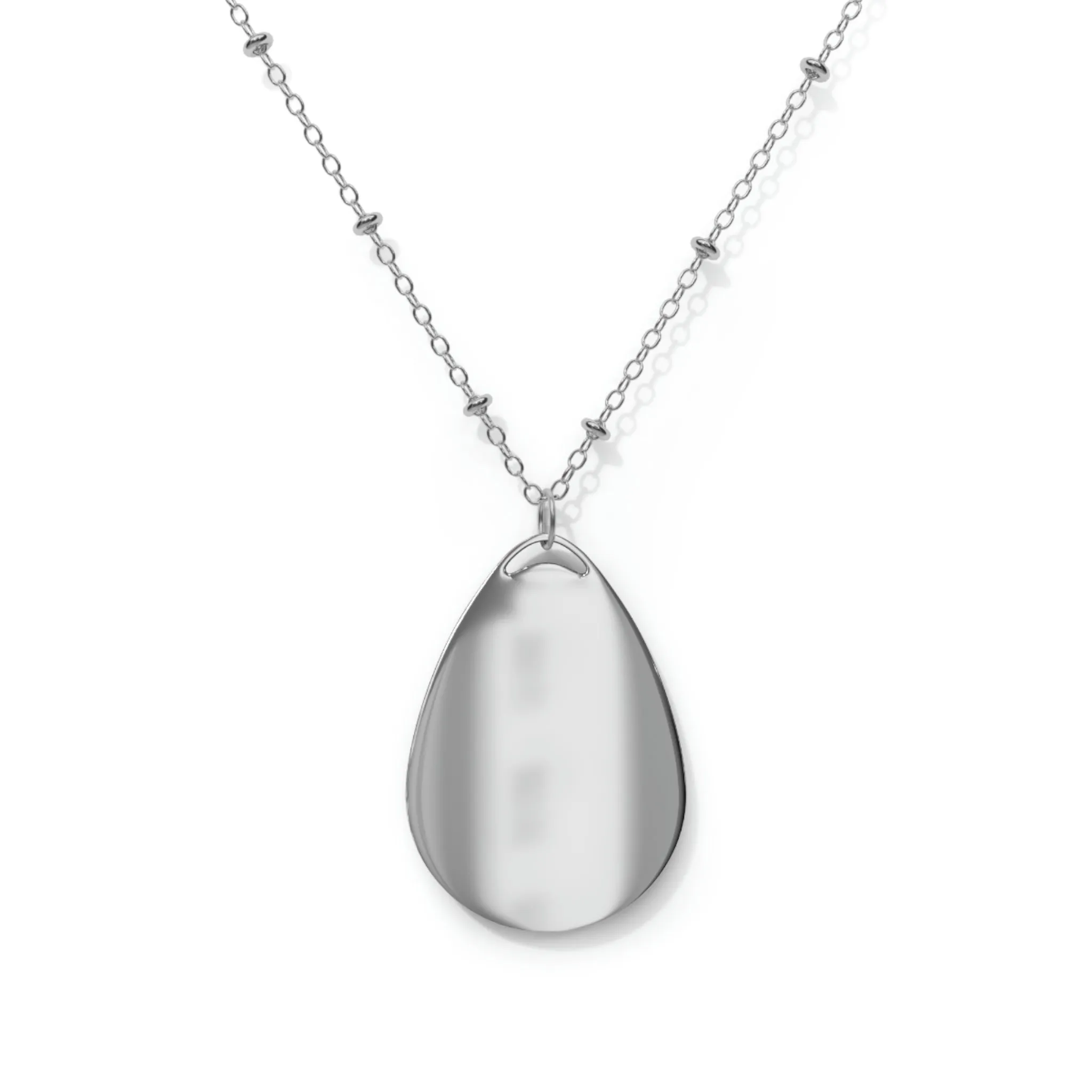 Personalized jewerly - Oval Necklace with Piet Mondrian design