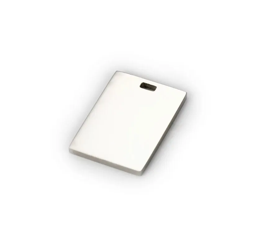 Personalized Stainless Steel Charm, Laser Engraved, Square Rectangle Charm, Custom Laser Charm, Text Silver Gold DIY Jewelry Making Supplies