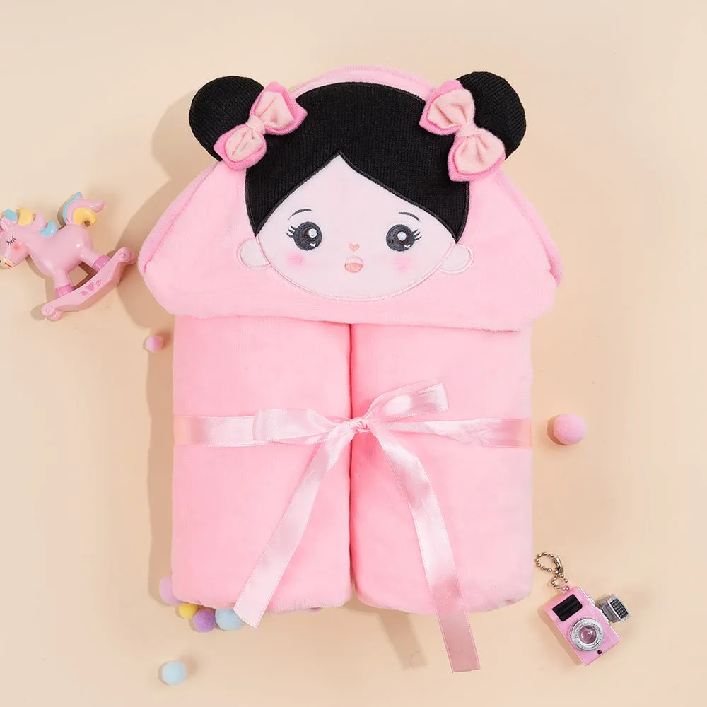 Personalized Ultra-soft Baby Hooded Blanket for Black Hair Baby