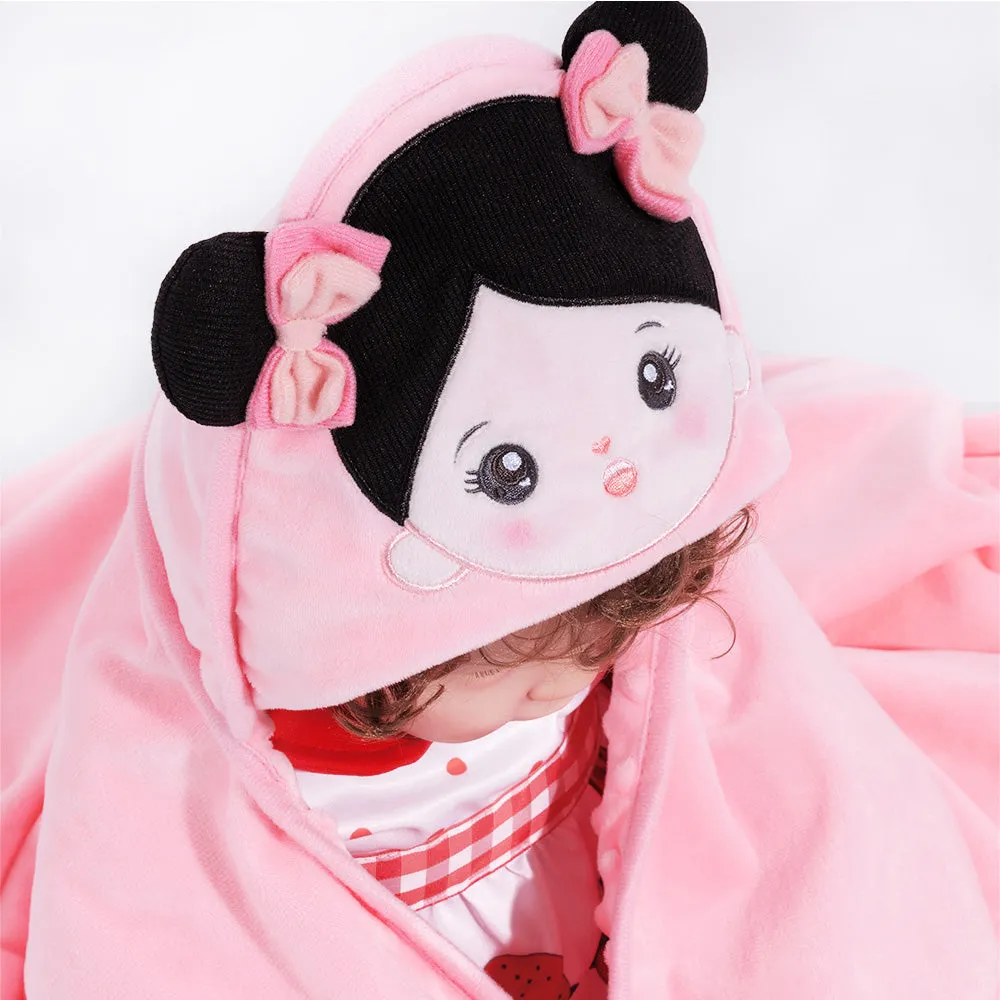 Personalized Ultra-soft Baby Hooded Blanket for Black Hair Baby