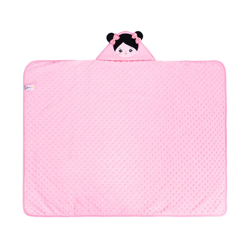 Personalized Ultra-soft Baby Hooded Blanket for Black Hair Baby