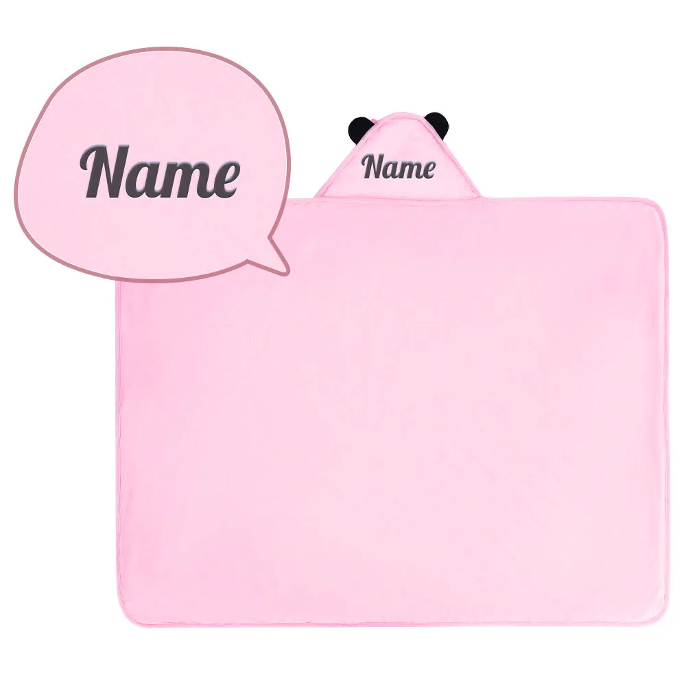 Personalized Ultra-soft Baby Hooded Blanket for Black Hair Baby