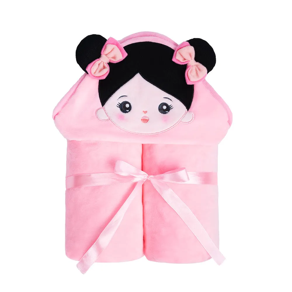 Personalized Ultra-soft Baby Hooded Blanket for Black Hair Baby