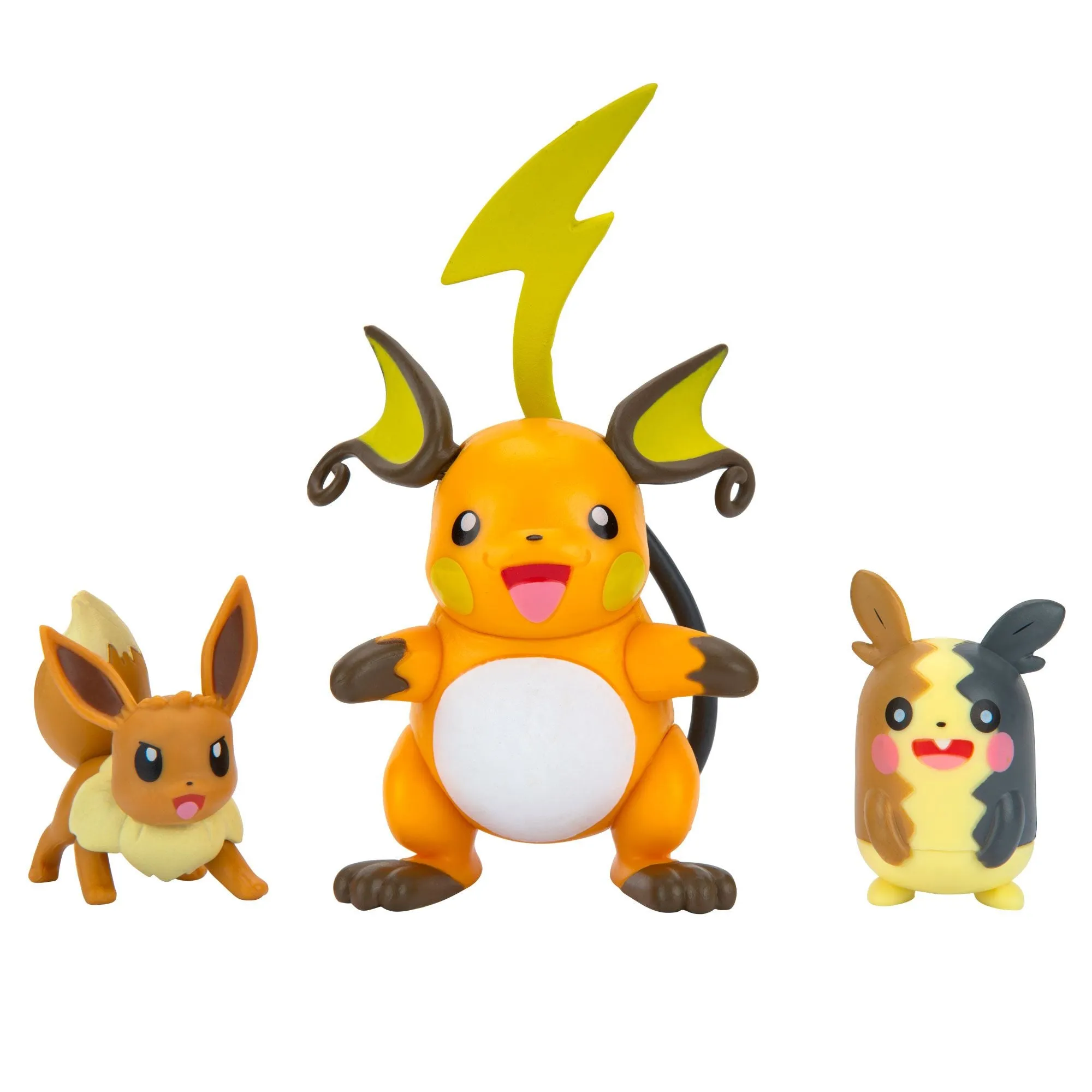 Pokemon Battle Figure Set 3 Pack Raichu   Morpeko(Full Belly Mode)   Eevee