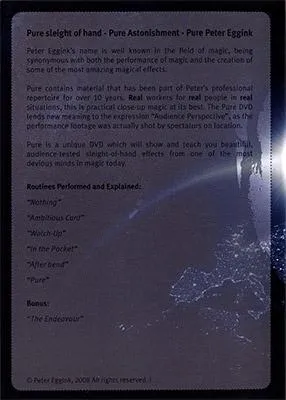 Pure by Peter Eggink - DVD-sale