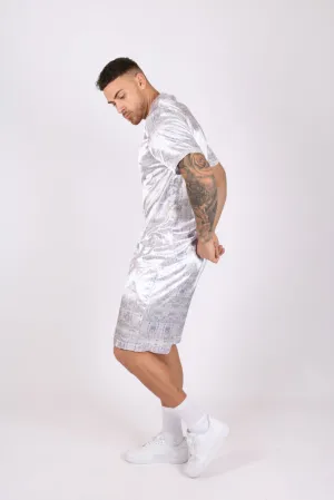 Retro Aztec Satin Pastel Shorts