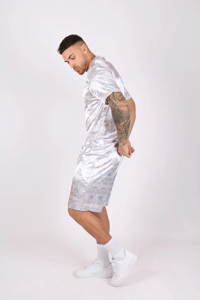 Retro Aztec Satin Pastel Shorts