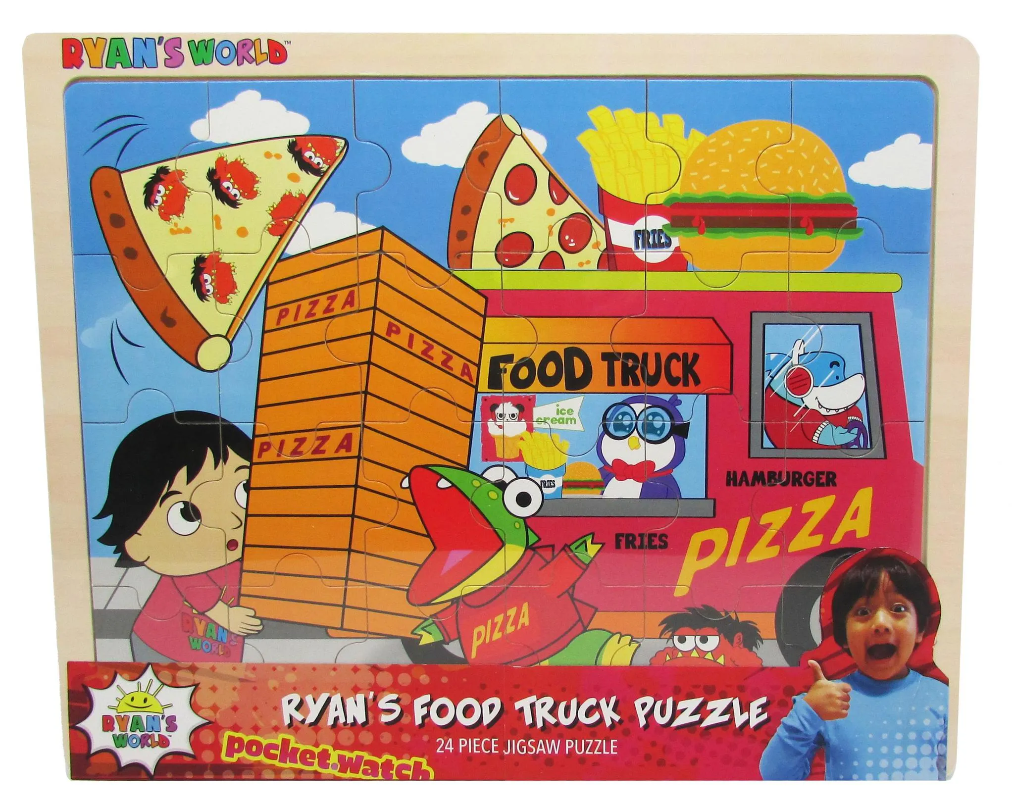 Ryan's World Jigsaw Puzzle Assortment: Red Dino and Friends, Food Truck, Pirate Adventure