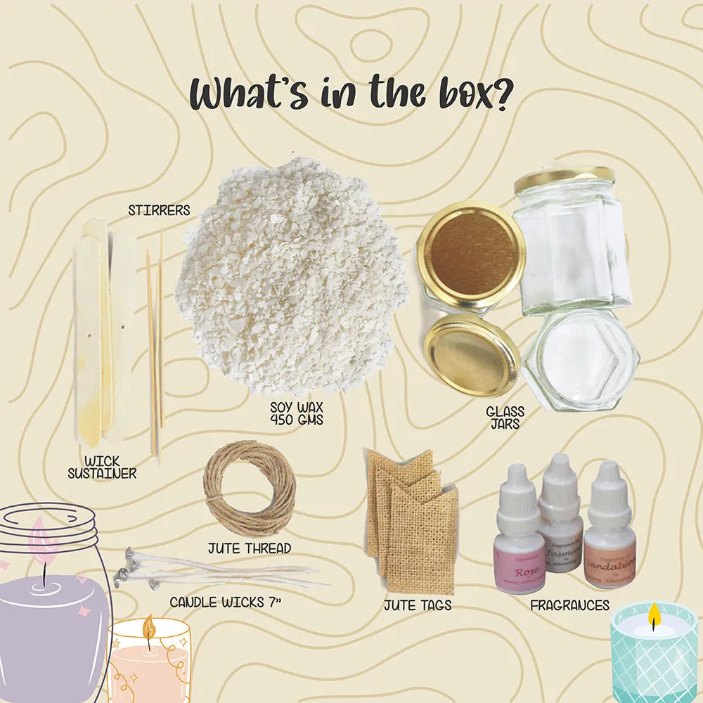Scented Jar Candle Making with Complete Supplies, Candle Making Kit, Hobby Kit