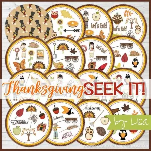 SEEK IT! {Thanksgiving Edition} PRINTABLE Matching Game