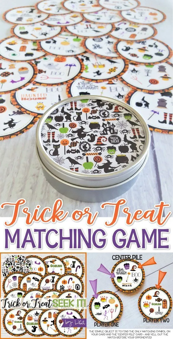 SEEK IT! {Trick or Treat} PRINTABLE Matching Game