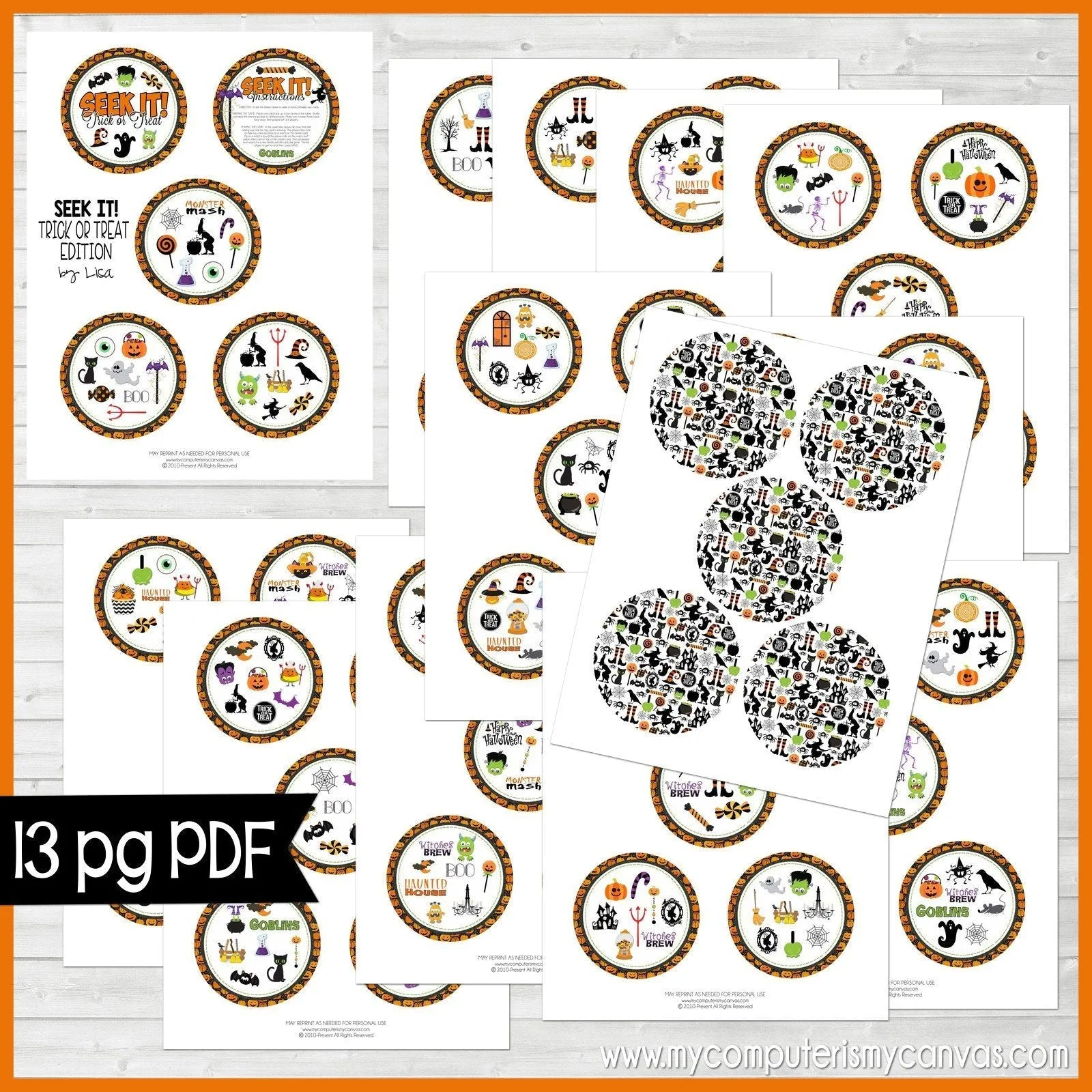 SEEK IT! {Trick or Treat} PRINTABLE Matching Game
